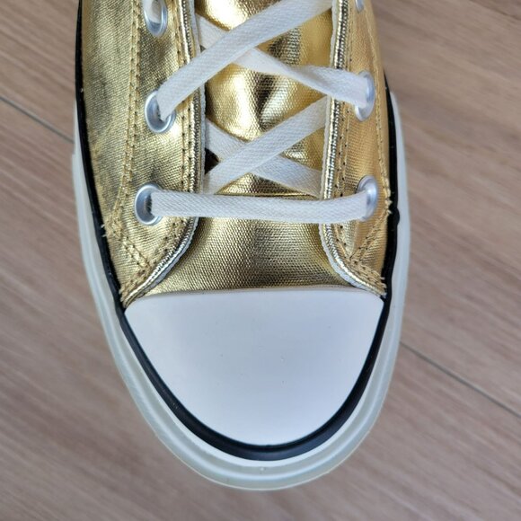 ⭐Converse Chuck Taylor All Star Lift Double Stack Gold Sz 6.5 Mens Shoes A15164C